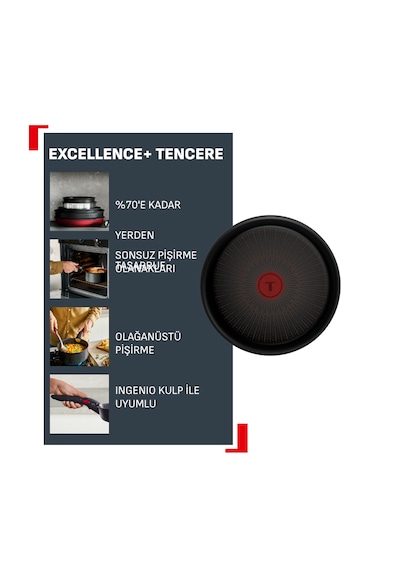 Tefal Excellence+ 8X Mix Sos Tenceresi - 16 Cm 001 Siyah