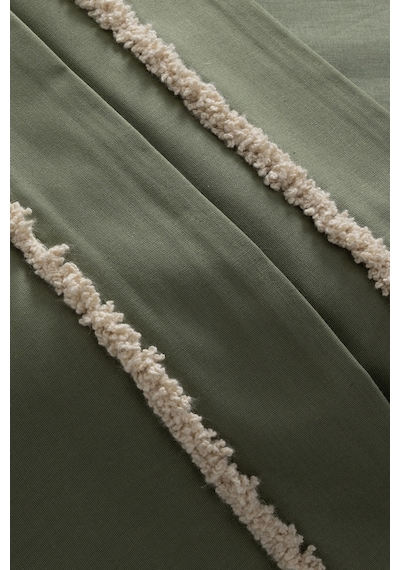 Koza Home Boho Saçaklı Yeşil Nevresim Takımı Çift Kişilik 200 X 220 7030a Yeşil