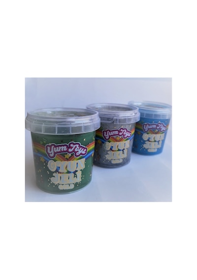 Yumtoys Gold Serisi Slaym - Hazır Slime 3 Renk 3 Kutu 140x3 Gr Yeşil, Mavi, Gümüş