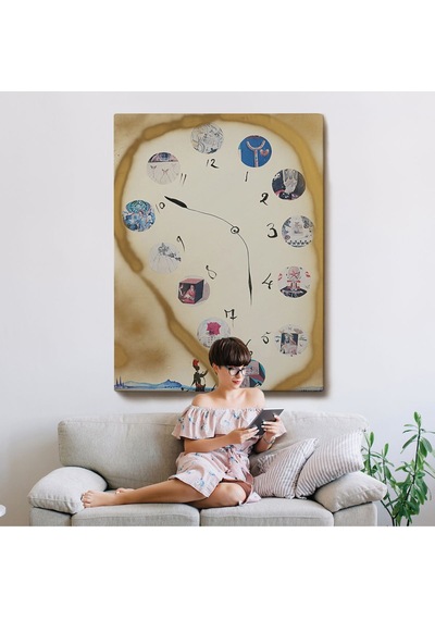 Miyrem^ Canvas Serie Salvador Dali - Horloge Tablo-7396
