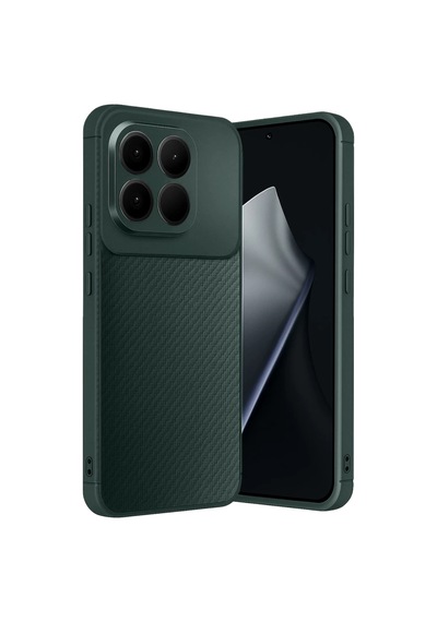 Xiaomi Mi 15t Uyumlu Auto Focus Karbon Kapak - Koyu Yeşil