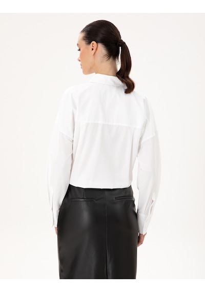 Pierre Cardin Kadın Beyaz Gömlek Desenli 50292277-vr013