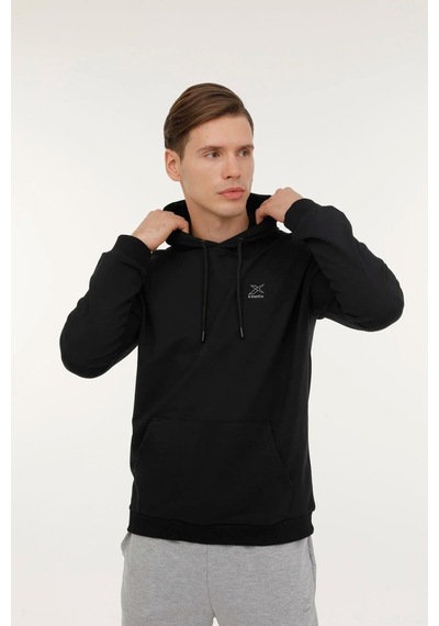 M-sn88 Bsc Hoodıe 3pr Siyah Erkek Kapsonlu Sweatshirt Siyah
