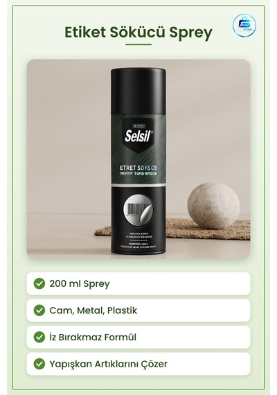 Etiket Sökücü Sprey 200 Ml İz Bırakmaz Yapışkan Çözücü Cam Metal Tekli
