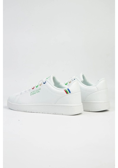 Benetton Minimalist Günlük Kadın Sneaker - Rahat Ve Şık Beyaz