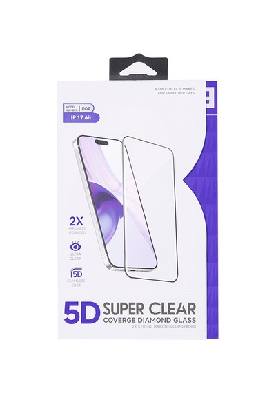 Bloominbag 5d Full Cover Temperli Cam Apple Uyumlu iPhone 17 Air Ekran Koruyucu