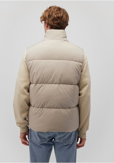 Mavi Bej Şişme Yelek Loose Fit / Bol Rahat Kesim 0110362-70154 Krem