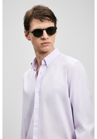 Lufian Danıel Erkek Basic Gömlek Regular Fit Lila Lila 111010677100870