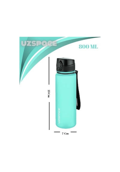 Uzspace Snatch Tritan Su Matarası - 800ml Okyanus Mavisi Çok Renkli