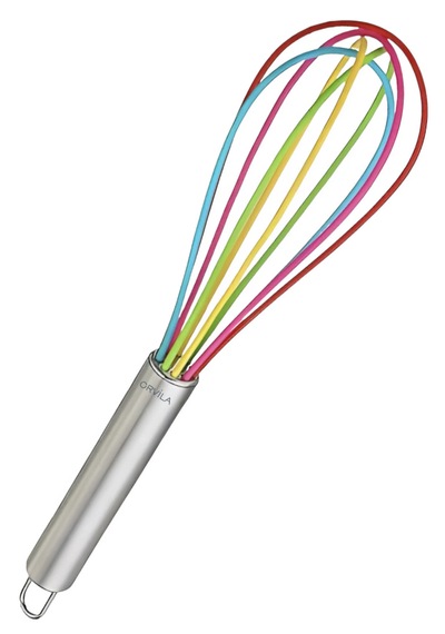 Metal Saplı Silikon Çırpıcı Çizilmez Çelik Mixer Çok Renkli