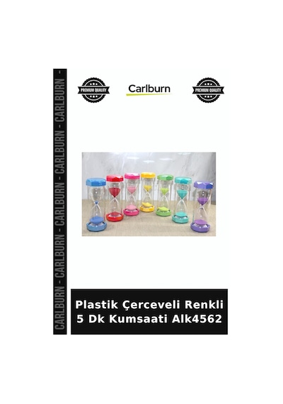 Plastik Çerceveli Renkli 5 Dk Kumsaati Ofis Hediyesi Stil Sahibi Zaman Ölçer Çok Renkli