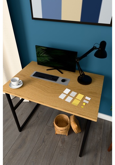 Modern Metal Ders Çalışma Masası %100 Mdf Bilgisayar Masası Metalçm02 Karına