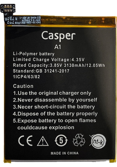 Teknonet Casper Via A1 Plus Uyumlu Casper 3200 Mah Batarya