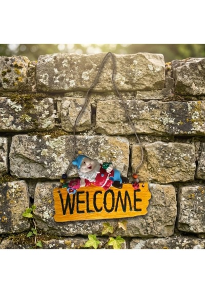 Welcome Kapı Süsü Hardal 12x19