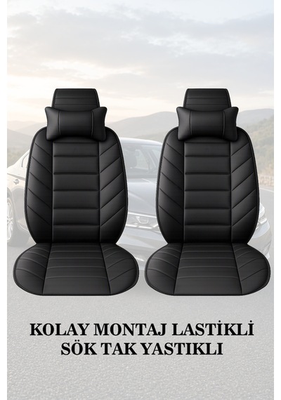 Leon 2010 Uyumlu Premium Lüks Siyah Renk 2 Adet Minder Ve Yastık