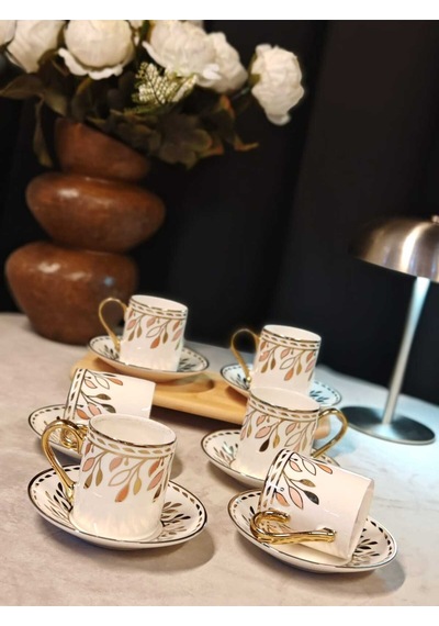 Sihir Paçi 6 Kişilik Kahve Fincanı Takımı Model: Shrpaçi1 Ekru