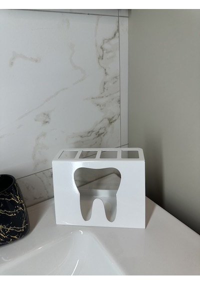 lyla concept Işıl Metal Şarjlı Diş Fırçalık Elektrikli Diş Fırçası Standı Beyaz