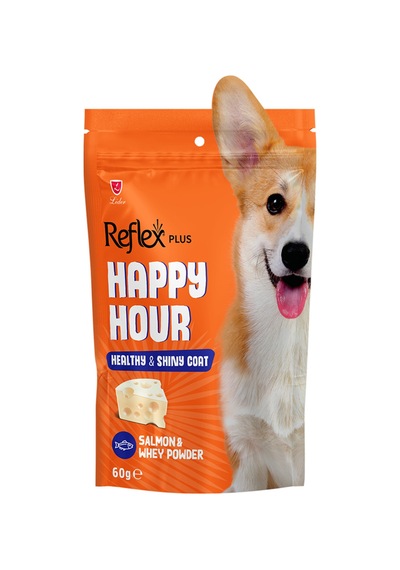 Reflex Plus Happy Hour Healty & Shiny Coat Sağlıklı Ve Parlak Tüyler İçin Destekleyici Köpek Ödül Maması 60gr