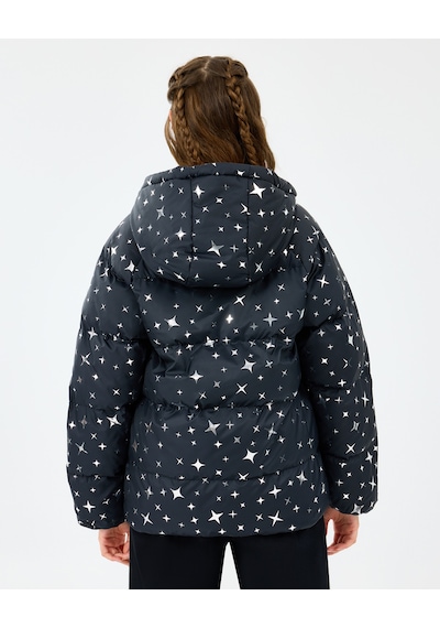Skechers G Puffer Jacket Büyük Kız Çocuk Siyah Mont Sk2520052-1602 Siyah