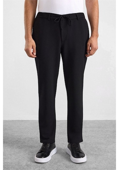 Süvari Siyah Slim Mono Yaka Düz Torba Cep 6 Drop Takım Elbise Stk1006900007-s09