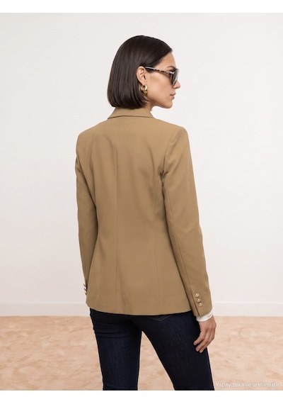 Dilvin 60816 Vücuda Oturan Blazer-yağ Yeşil