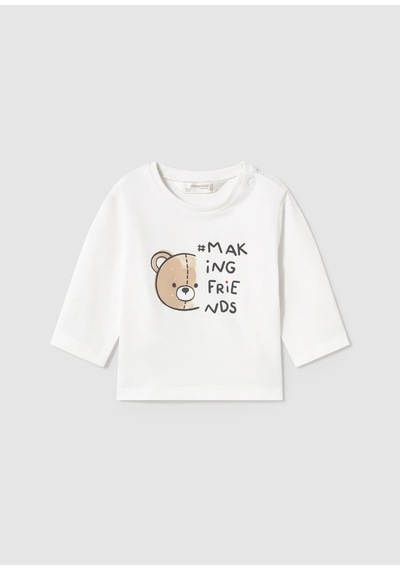 Mayoral Erkek Bebek Baskılı Sweatshirt Beyaz