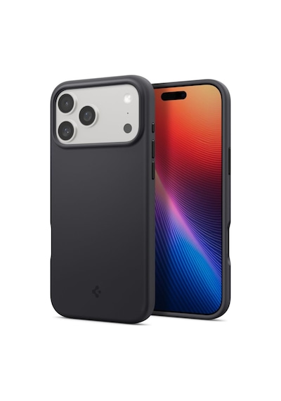 Spigen iPhone Uyumlu 17 Pro Silikon Magsafe Kılıf Silicone Fit Magfit Black Kaymaz Kapak - Acs09955
