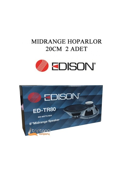 Edıson Ed-tr80 20cm Midrange Oto Hoparlör 500watt 100rms 2 Adet