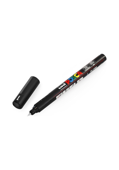 Uni Pc-1mr Art Boya Marker Kalemi - 0,7 Mm - Siyah Beyaz - 2'li Paket