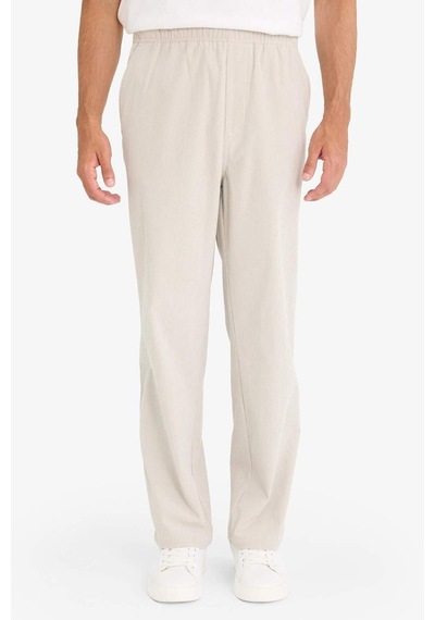 Defacto Wide Leg Geniş Paça Fitilli Kadife Pantolon F2042ax25wnbg766 Bej