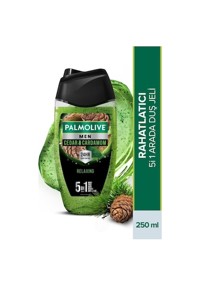 Palmolive Men Sedir Ağacı ve Kakule Kokulu 5in1 Erkek Duş Jeli﻿﻿ 250 ML