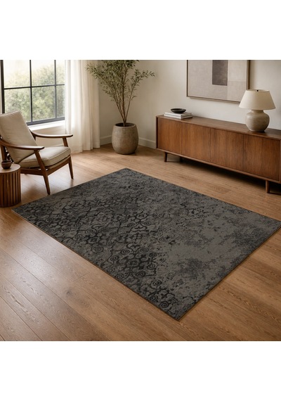 Kartela Halı Vera Halı Kaymaz Taban Makinede Yıkanabilir Halı Antrasit - 200 X 300 Cm