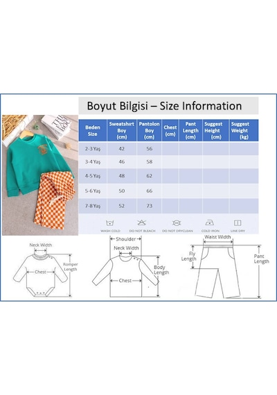 Babymod Erkek Çocuk Sweatshirt Turuncu Dama Desenli Pantolon İkili 3 İplik Altüst Takım Yeşil Babymod Erkek Çocuk Sweatshirt Turuncu Dama Desenli Pantolon İkili 3 İplik Altüst Takım Yeşil