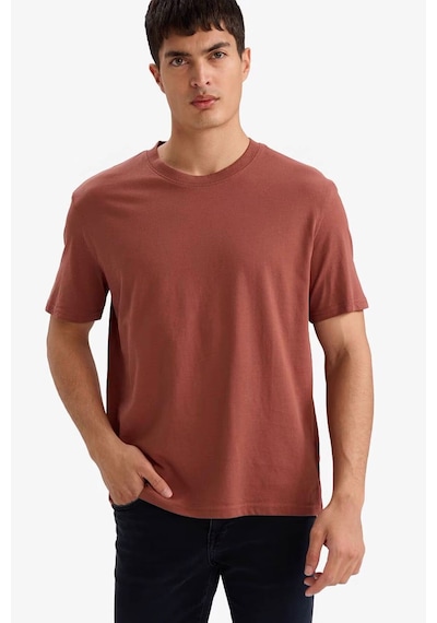 Defacto %100 Pamuk Basic Tarçın Erkek T-shirt V7699az/bn496 Tarçın