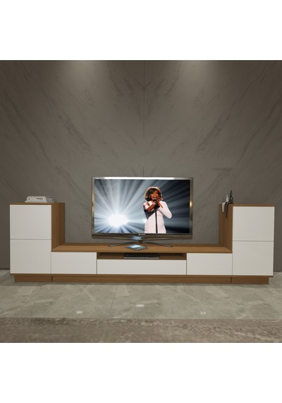 Decoraktiv Trendstyle On2s Mdf Tv Ünitesi Tv Sehpası Ceviz - Beyaz