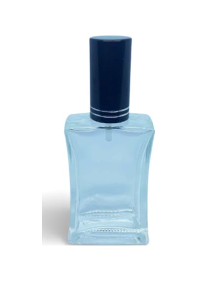 Parfüm Şişesi 50 Ml 10 Adet Siyah Kapak Plastik Valf İçbükey Boş Şişe