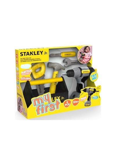 Stanley Jr. - Peluş Alet Çantası Seti - 6 Parça Çok Renkli
