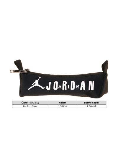 Jordan Air Brooklyn Black Siyah Erkek Çocuk İki Bölmeli Kalem Çantası/kalemlik - Q3181