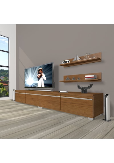 Decoraktiv Eko 220t Mdf Tv Ünitesi Tv Sehpası Ceviz - Antrasit
