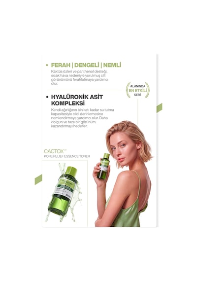 Cactox Gözenek Sıkılaştırıcı Siyah Nokta Karşıtı Arındırıcı Kaktüs Özlü Esans Yüz Toniği 150ml