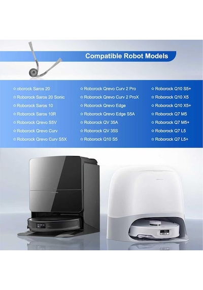 Roborock Qrevo Edge Uyumlu 2 Adet Yan Fırça