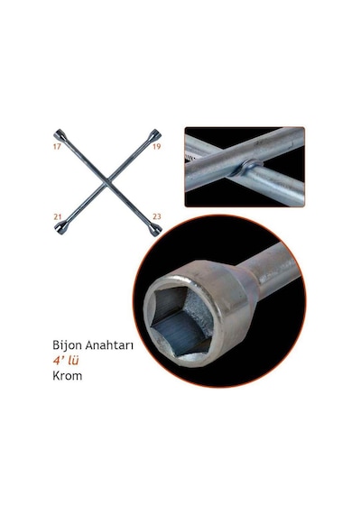 Krom 4'lü Bijon Anahtarı