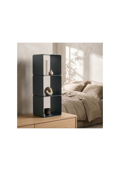 Node 3'lü Modüler Metal Tezgah Üstü Mutfak Rafı Ve Kahve Köşesi Standı 49x16 Cm Gri - 943947129 Gri