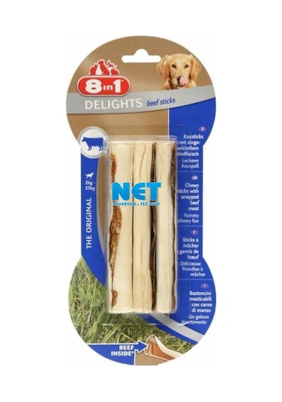 8in1 Beef Delights Sticks Köpek Ödül Kemiği