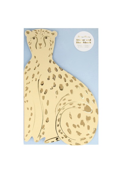 Meri Meri - Cheetah Sticker & Sketchbook - Çita Çıkartma Ve Eskiz Defteri Çocuk