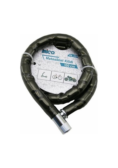 Dayanıklı Motor Bisiklet Kilidi 22 Mm Çelik Halat 100 Cm Uzunluk