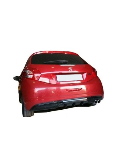 Peugeot 208 Difüzör Difizör Plastik Parlak Siyah 2012-2018 Arka-bodykit-ek-karlık