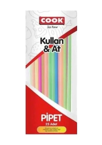 Kalın Körüklü Jelatinli Pipet 25 Li