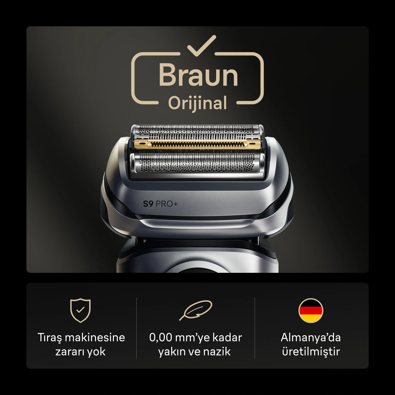 Braun Series 9 Pro+ Elektrikli Tıraş Makinesi Yedek Başlığı, 96m