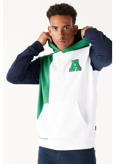 AC&Co / Altınyıldız Classics ERKEK BEYAZ YESIL Standart Fit Normal Kesim Kapüşonlu Pamuklu Çizgili Sweatshirt Beyaz AC&Co / Altınyıldız Classics ERKEK BEYAZ YESIL Standart Fit Normal Kesim Kapüşonlu Pamuklu Çizgili Sweatshirt Beyaz
